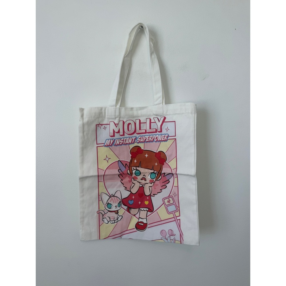 MOLLY "My Instant Superpower" Inspired Canvas Tote – Pink – NWOT